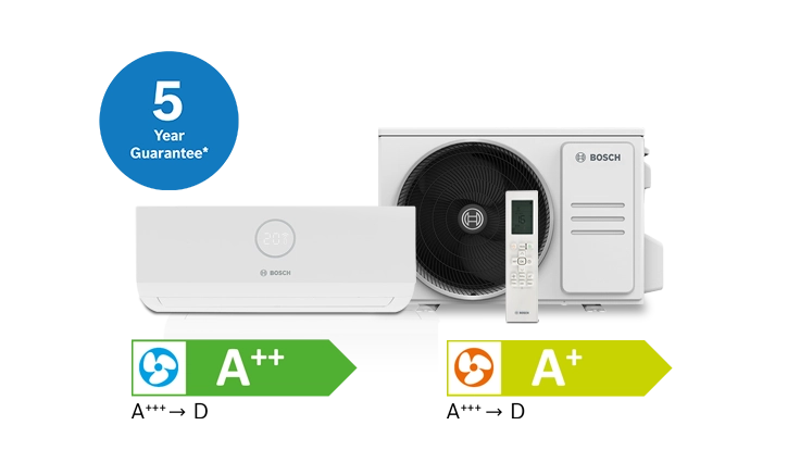 Bosch air conditioning unit with 5 year guarantee