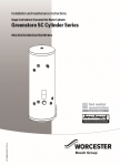 Worcester Greenstore SC Cylinder Installation and Servicing Instructions