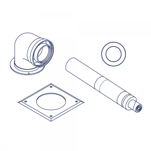 80/125 mm Horizontal Flue Terminal Assembly