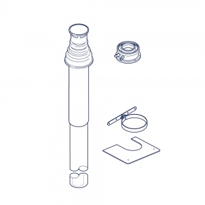 80/125 mm Vertical Flue Terminal Assembly